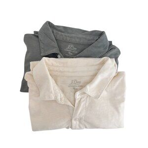 J. Crew Polo Shirts in Gray and Cream